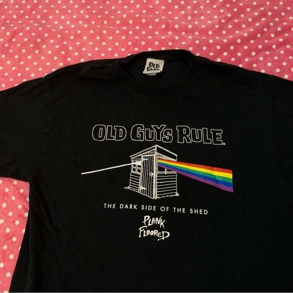 Old guys rule plank floored Pink Floyd inspired top - Picture 2 of 3